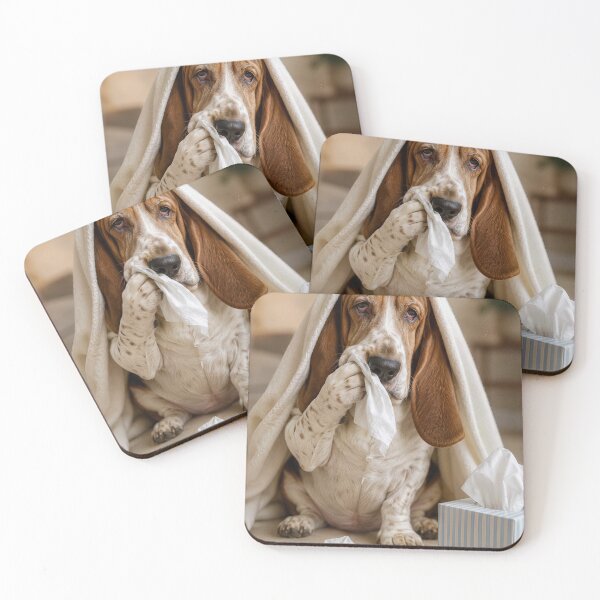 Item preview, Basset Hound Under the Weather designed and sold by Maria Dryfhout.