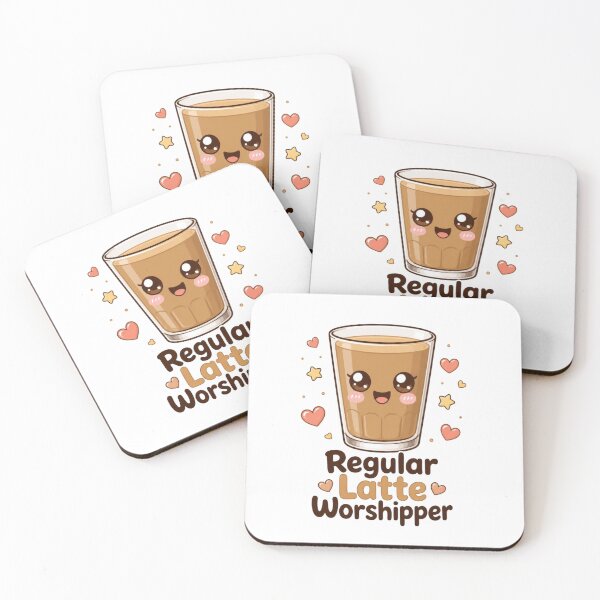 Item preview, Regular Latte Worshipper Kawaii Coffee Cup Design designed and sold by HOODYBUDSTYLES.