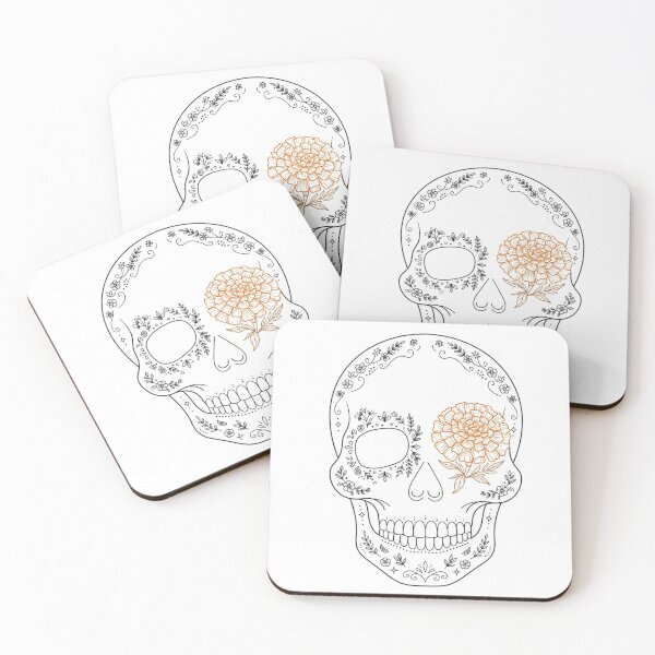 Item preview, Frida Kahlo La Catrina Dia de los Muertos Sugar Skull Art designed and sold by Yellowriversss.