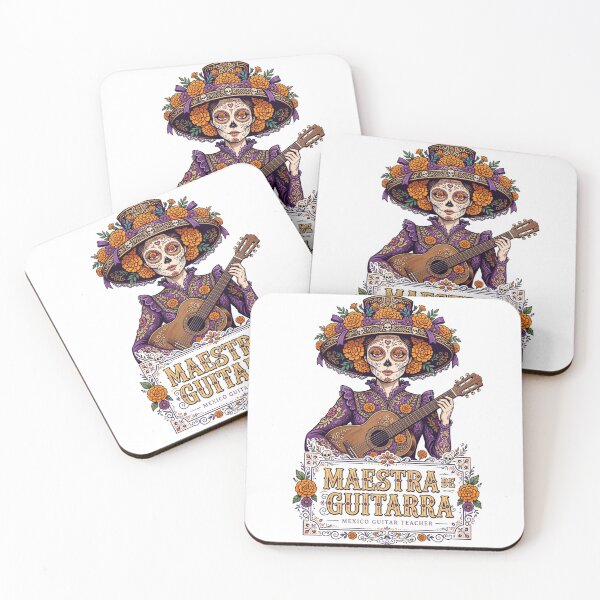 Item preview, Maestra De Guitarra Mexico Guitar Teacher Day of the Dead Catrina designed and sold by Yellowriversss.