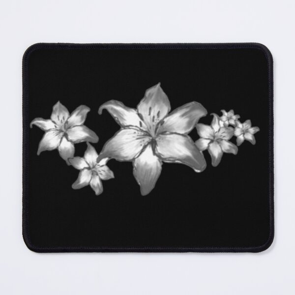 Item preview, Black and White Lilies Gothic Floral Tattoo Art designed and sold by ibrahimgawad.