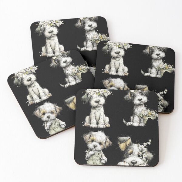Item preview, 4 puppies and flowers  designed and sold by Palmtree94.