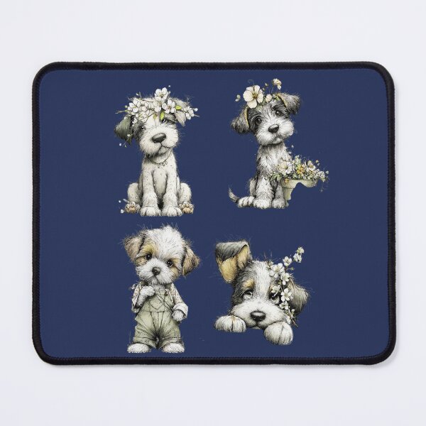 Item preview, 4 puppies and flowers  designed and sold by Palmtree94.
