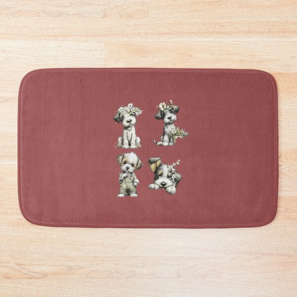 Item preview, 4 puppies and flowers  designed and sold by Palmtree94.