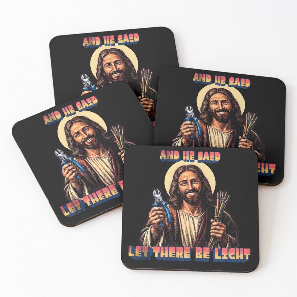 Item preview, Electrician Jesus - And He Said Let There Be Light Retro designed and sold by UTkiKK.