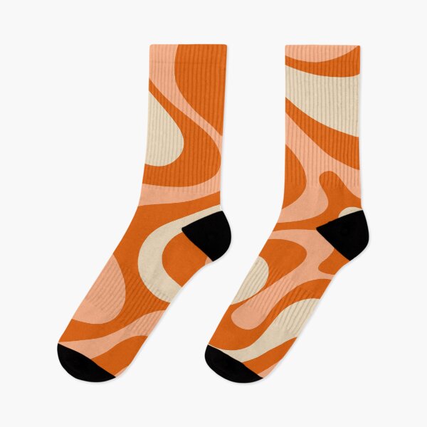 Item preview, Liquid Swirl Retro Abstract in oranges tones, Cream, and White designed and sold by Differenceee.