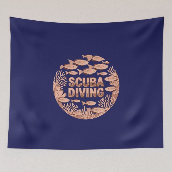 Item preview, Scuba Diving Coral Reef Marine Life Ocean Diver Vintage Graphic designed and sold by KiwiRider.