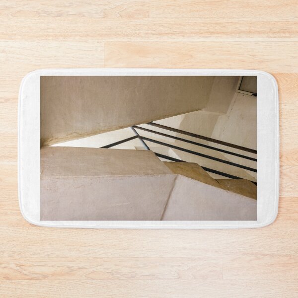 Item preview, Minimalist Staircase Architecture With Geometric Lines, Plaster Walls and Metal Railings designed and sold by Nmallia.