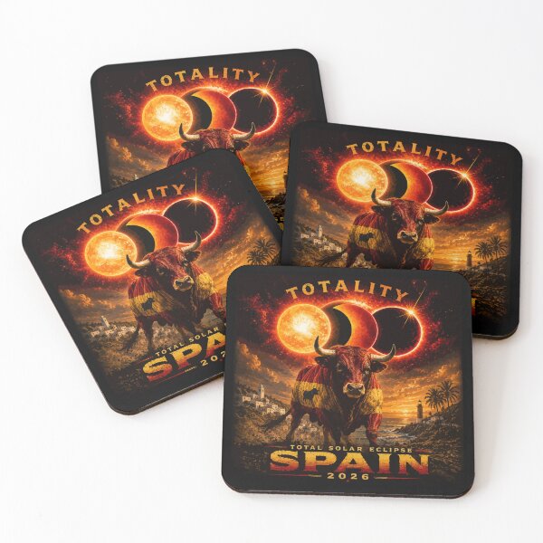 Item preview, Spain Total Solar Eclipse 2026 - Spanish Bull Eclipse Phases Art designed and sold by DreamPup.
