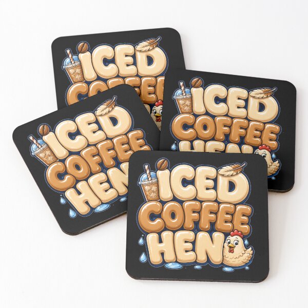 Item preview, Iced Coffee Hen Bubble Coffee Cup Typography Funny Coffee Quote Gift for Coffee Lovers designed and sold by Nightarel.