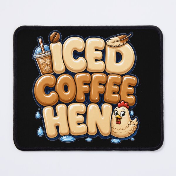 Item preview, Iced Coffee Hen Bubble Coffee Cup Typography Funny Coffee Quote Gift for Coffee Lovers designed and sold by Nightarel.