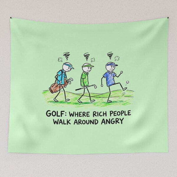 Item preview, Golf: Where Rich People Walk Around Angry designed and sold by ThreadRiotTees.
