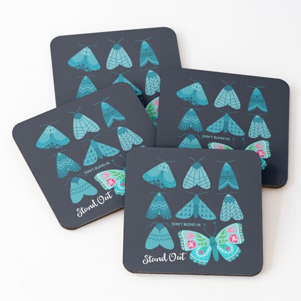Item preview, Don't Blend In. Stand Out! Inspiring Floral Butterfly Moth Art designed and sold by Mandy Porta LLC.