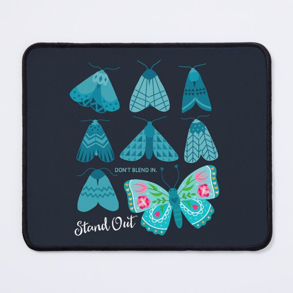 Item preview, Don't Blend In. Stand Out! Inspiring Floral Butterfly Moth Art designed and sold by Mandy Porta LLC.