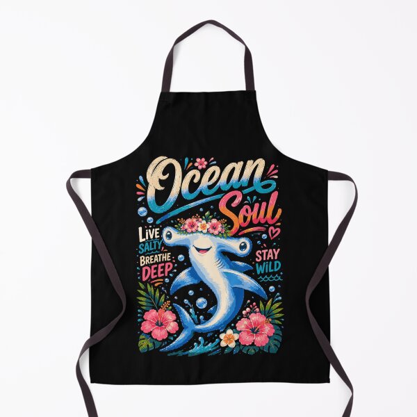 Item preview, Ocean Soul Cute Hammerhead Shark | Tropical Hawaiian Beach Summer Retro Typography designed and sold by BDLuck2021.