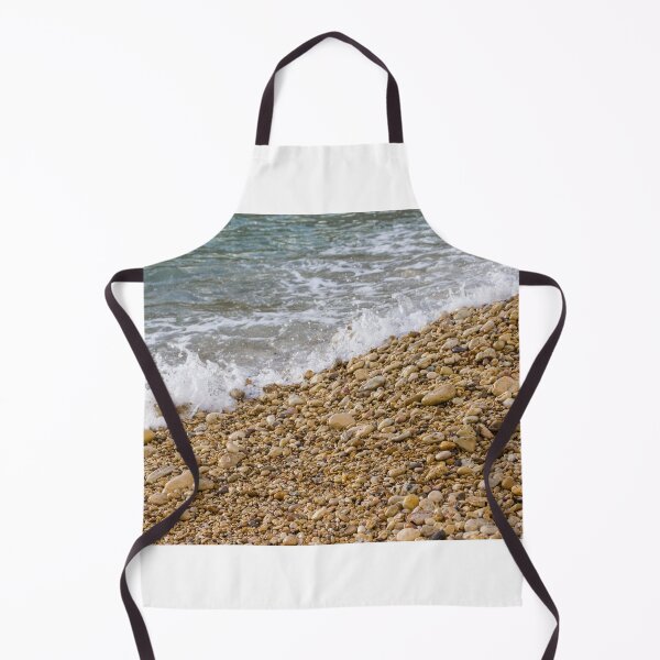 Item preview, Pebble Beach Shoreline With Gentle Waves Splashing Over Smooth Stones On Coastal Seashore designed and sold by Nmallia.