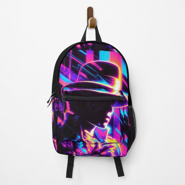 Item preview, Neon Retro Silhouette Glow MJ Portrait Art designed and sold by ExploreAura Studio.