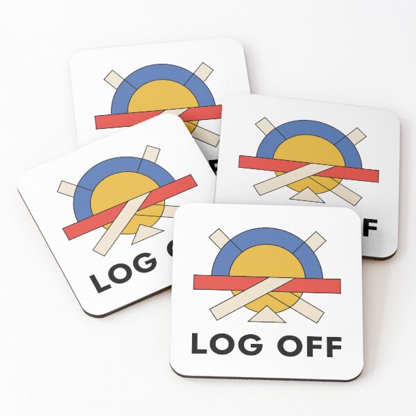 Item preview, Log Off Bauhaus Mental Health Burnout Art designed and sold by Ninjacatoff.