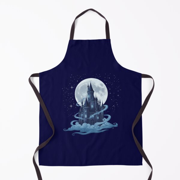 Item preview, Magical Castle With Moon And Stars Fantasy Night Sky Dreamy Illustration designed and sold by andromeda-redd.