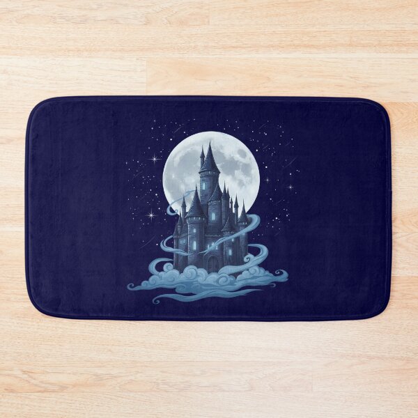 Item preview, Magical Castle With Moon And Stars Fantasy Night Sky Dreamy Illustration designed and sold by andromeda-redd.