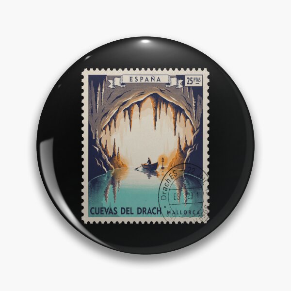 Item preview, Cuevas del Drach Majorca Cavern Lake Stamp Sticker designed and sold by stickercuffs.