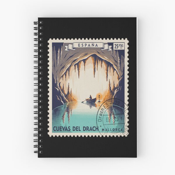 Item preview, Cuevas del Drach Majorca Cavern Lake Stamp Sticker designed and sold by stickercuffs.