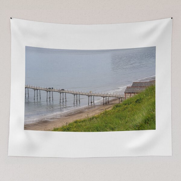 Item preview, High up view over Saltburn pier and beach designed and sold by yackers1.