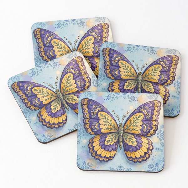 Item preview, Whimsical Folk Art Butterfly Illustration designed and sold by Rohan132.