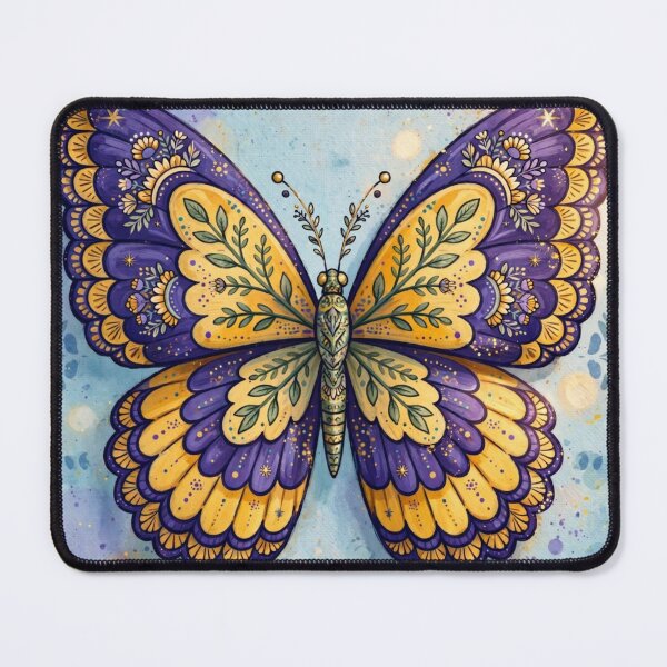 Item preview, Whimsical Folk Art Butterfly Illustration designed and sold by Rohan132.
