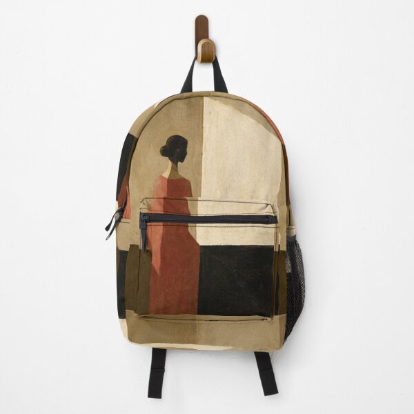 Item preview, "She Takes Her Coffee Standing" – Contemporary Figurative Art designed and sold by Moodzu.