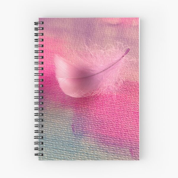 Item preview, Delicate Pink Feather on Abstract Ink Painted Canvas Background designed and sold by sneidere9dace.