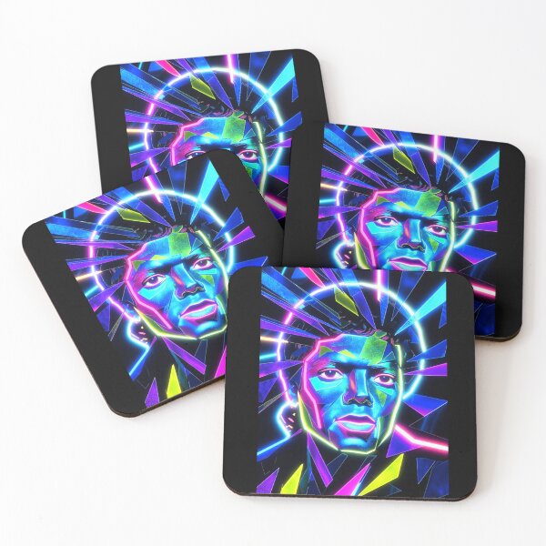 Item preview, Neon Geometric Portrait Futuristic Pop Art Design designed and sold by ExploreAura Studio.
