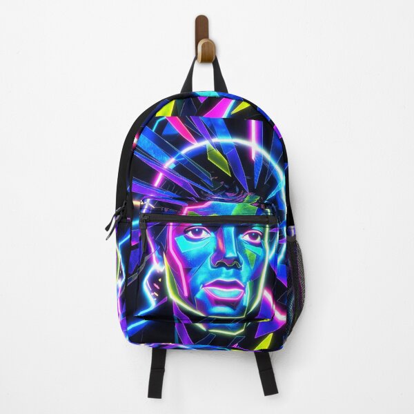 Item preview, Neon Geometric Portrait Futuristic Pop Art Design designed and sold by ExploreAura Studio.