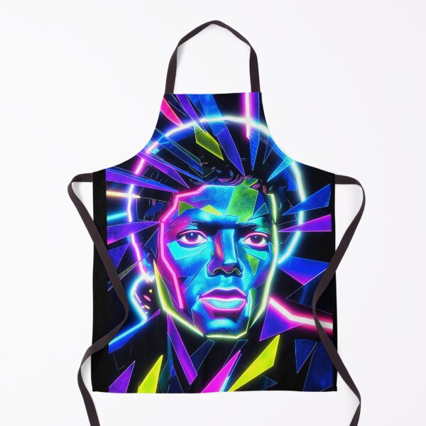 Item preview, Neon Geometric Portrait Futuristic Pop Art Design designed and sold by ExploreAura Studio.
