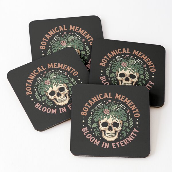 Item preview, Botanical Memento Bloom In Eternity Vintage Floral Skull | Dark Academia Gothic Botanical Graphic Art designed and sold by WillCraftx.