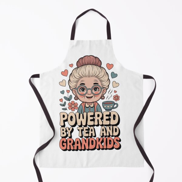 Item preview, Powered by Tea and Grandkids Cute Grandma Design designed and sold by HOODYBUDSTYLES.