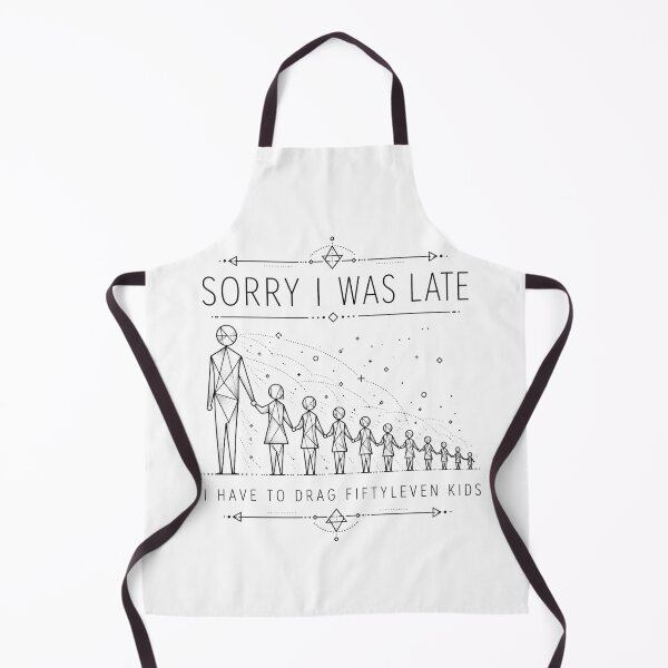Item preview, Sorry I Was Late I Have to Drag Fiftyleven Kids Monochrome Family Silhouette Art Parenting Humor Gift for Moms designed and sold by Nightarel.