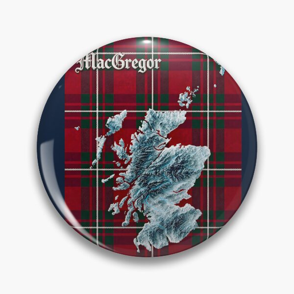 Artikelvorschau, Schottlandkarte und Clan MacGregor Tartan entworfen und verkauft von davidelder.