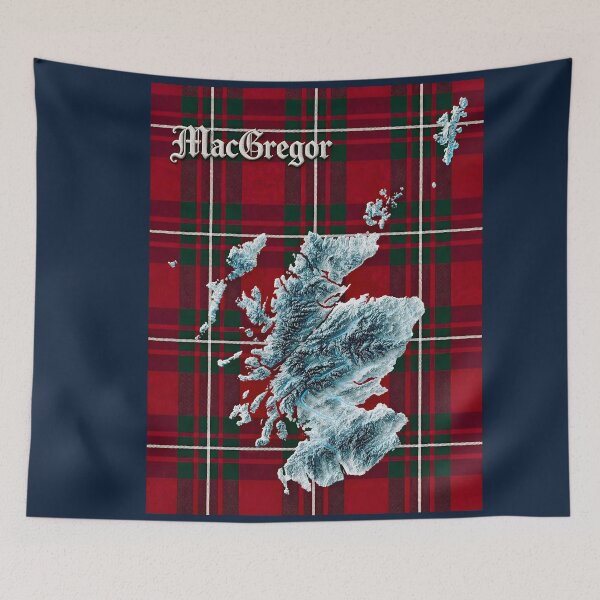 Item preview, Scotland Map and Clan MacGregor Tartan designed and sold by davidelder.