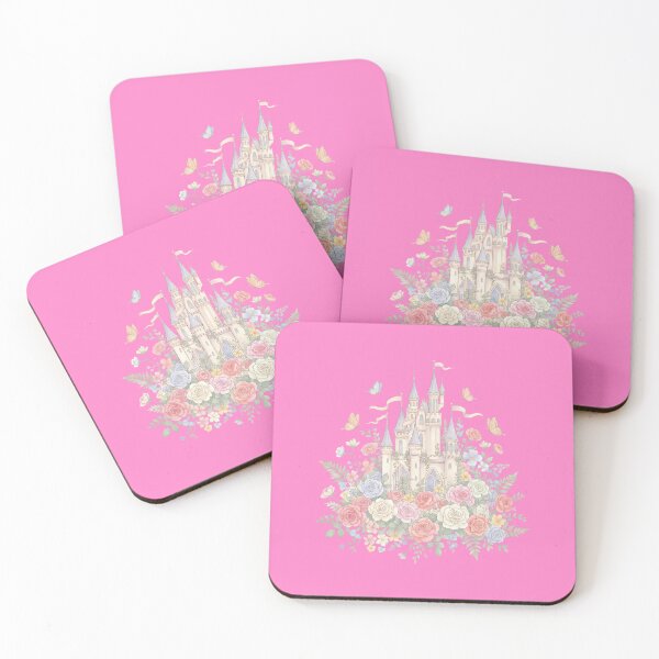 Item preview, Enchanted Floral Fantasy Castle | Pastel Fairytale Princess Castle Watercolor Design designed and sold by andromeda-redd.