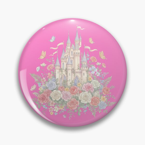 Item preview, Enchanted Floral Fantasy Castle | Pastel Fairytale Princess Castle Watercolor Design designed and sold by andromeda-redd.