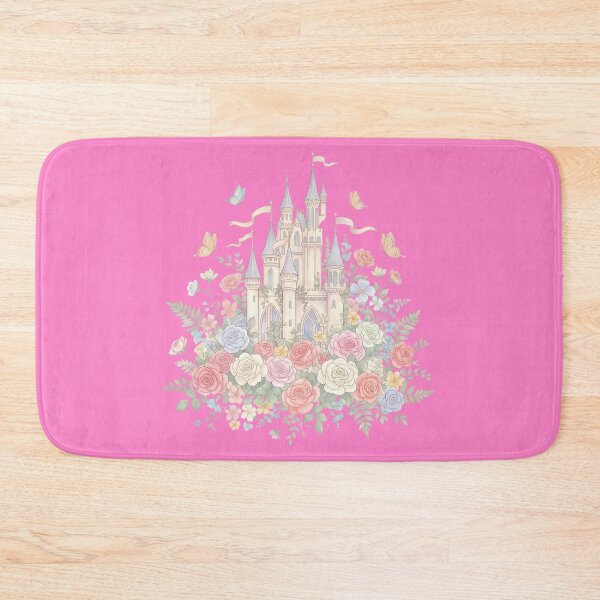 Item preview, Enchanted Floral Fantasy Castle | Pastel Fairytale Princess Castle Watercolor Design designed and sold by andromeda-redd.