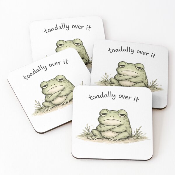 Item preview, Funny Toadally Over It Frog Shirt | Frog Pun Sticker | Sarcastic Frog Gift | Relatable Humor Tee designed and sold by Moss & Mellow.