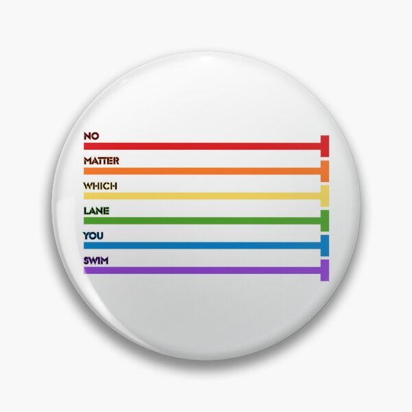 Item preview, No Matter Which Lane You Swim Pride Rainbow White designed and sold by bluue-jayy.