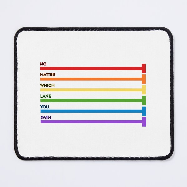 Item preview, No Matter Which Lane You Swim Pride Rainbow White designed and sold by bluue-jayy.
