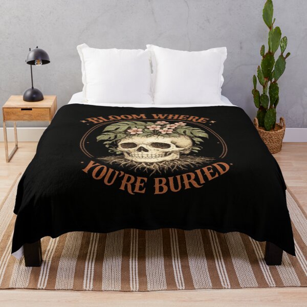 Item preview, Bloom Where You're Buried Vintage Floral Skull | Dark Academia Gothic Botanical Art designed and sold by WillCraftx.