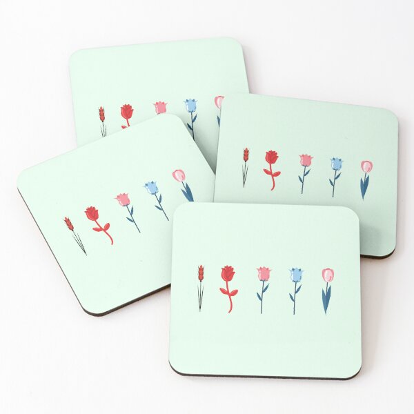 Item preview, Cute Minimalist Spring Flowers - Colorful Botanical Lineup designed and sold by Yasmine Mohammed.