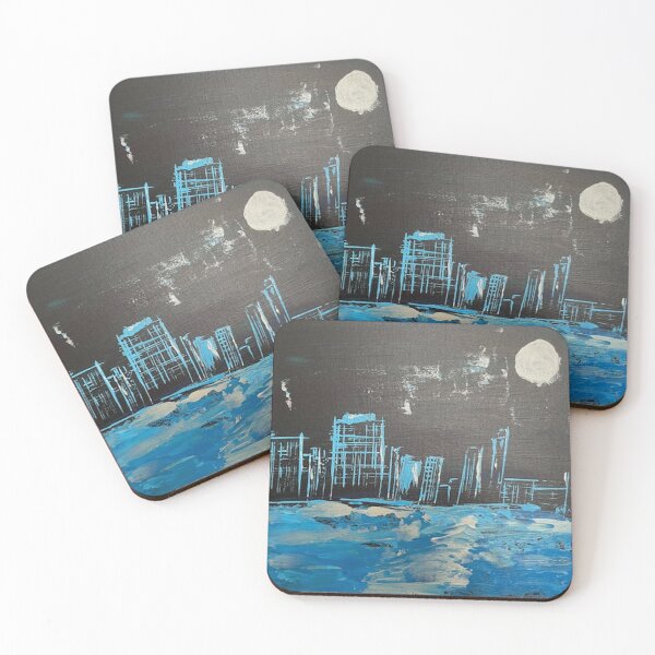 Item preview, Boston skyline in the moonlight designed and sold by artbecomesyou.