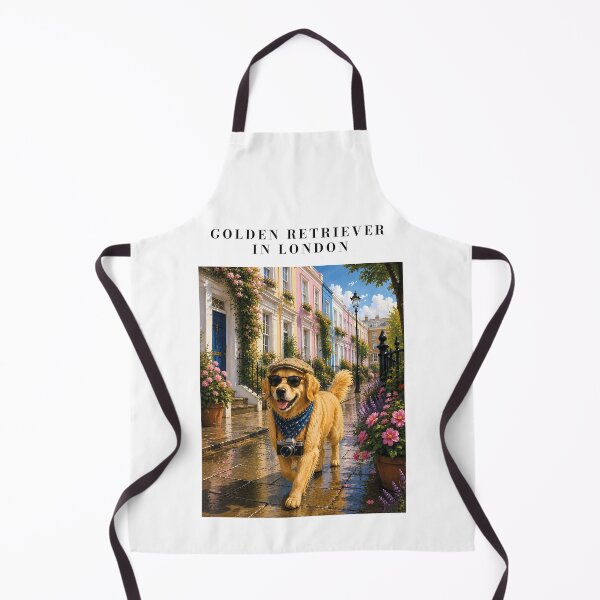 Item preview, Golden Retriever visiting Notting Hill designed and sold by Nomad-Paws.