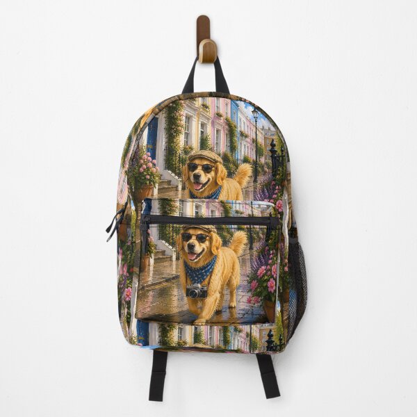 Item preview, Golden Retriever visiting Notting Hill designed and sold by Nomad-Paws.